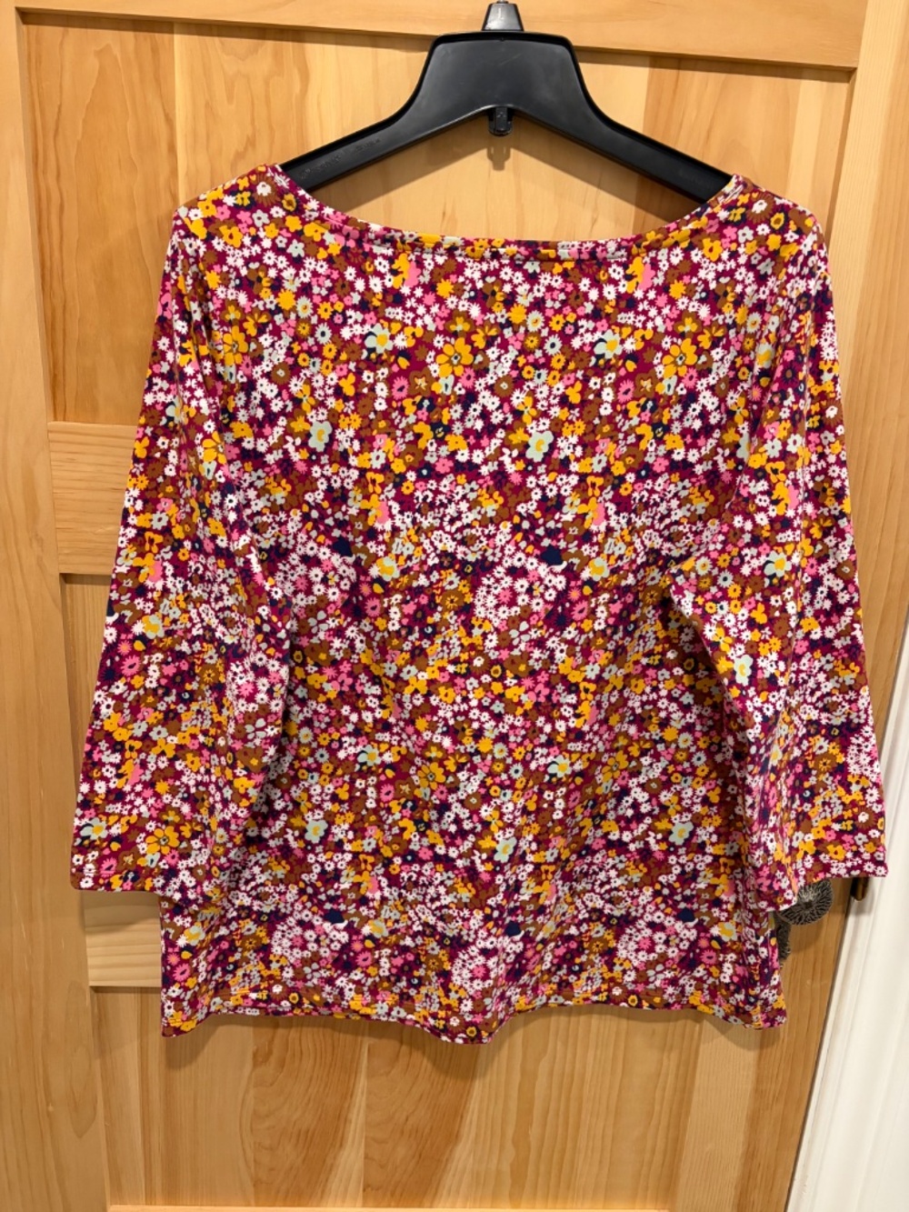 Talbots Floral Quarter Sleeve T-Shirt Sie 1X - Picture 4 of 4